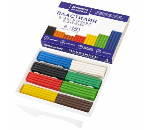 Пластилин классический BRAUBERG 