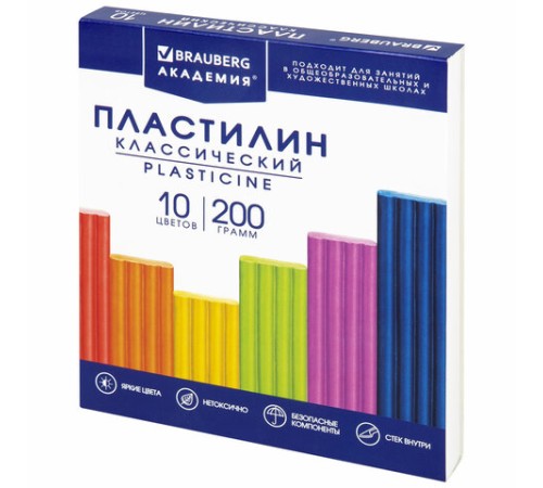 Пластилин классический BRAUBERG 