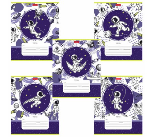 Тетрадь 12 л. HATBER клетка, обложка картон, 