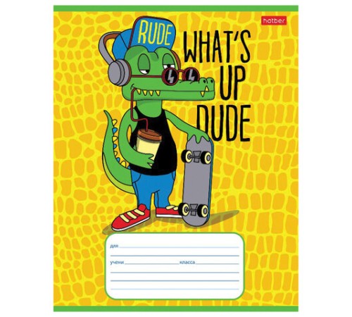 Тетрадь 12 л. HATBER клетка, обложка картон, 