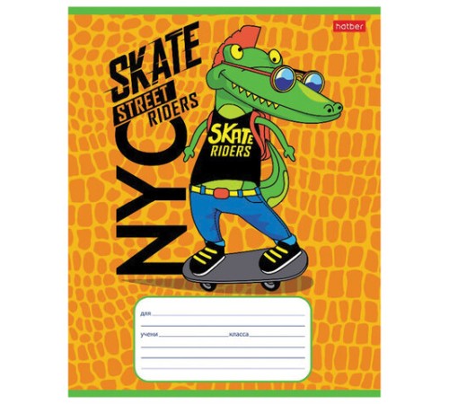 Тетрадь 12 л. HATBER клетка, обложка картон, 