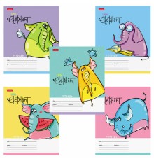 Тетрадь 12 л. HATBER клетка, обложка картон, 