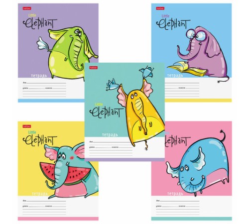 Тетрадь 12 л. HATBER клетка, обложка картон, 