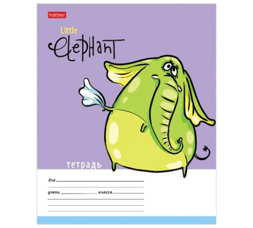 Тетрадь 12 л. HATBER клетка, обложка картон, 