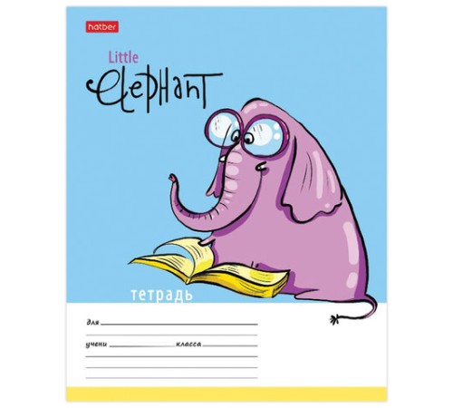 Тетрадь 12 л. HATBER клетка, обложка картон, 