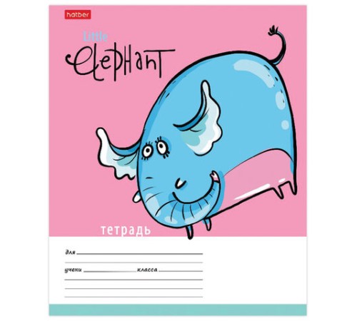 Тетрадь 12 л. HATBER клетка, обложка картон, 