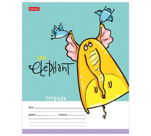 Тетрадь 12 л. HATBER клетка, обложка картон, 