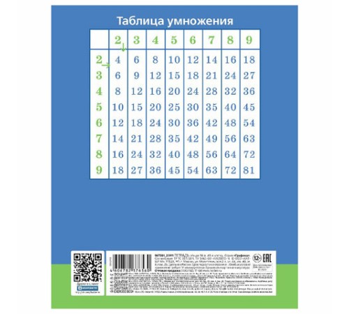 Тетрадь 12 л. HATBER клетка, обложка картон, 