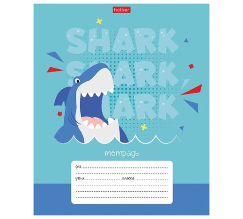 Тетрадь 12 л. HATBER клетка, обложка картон, 