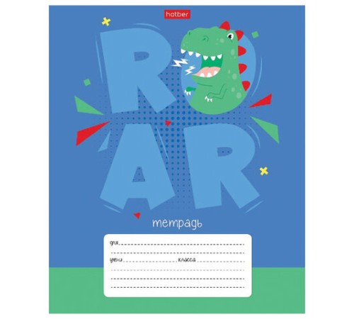 Тетрадь 12 л. HATBER клетка, обложка картон, 