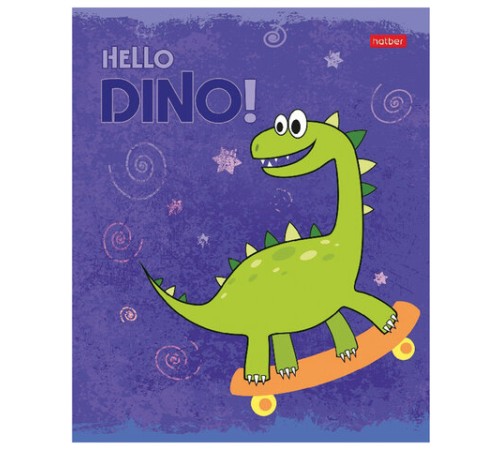 Тетрадь 12 л. HATBER клетка, обложка картон, тиснение, 