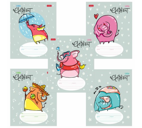 Тетрадь 12 л. HATBER линия, обложка картон, 