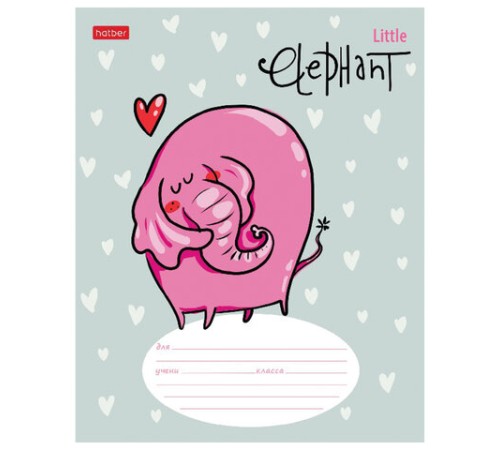 Тетрадь 12 л. HATBER линия, обложка картон, 