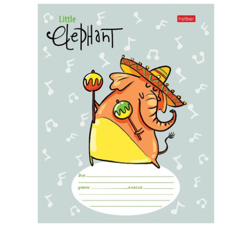 Тетрадь 12 л. HATBER линия, обложка картон, 