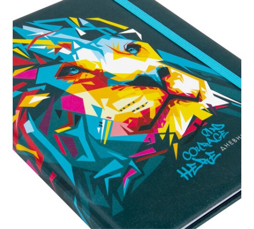 Дневник 1-11 класс 48 л., кожзам (твердая), печать, резинка, конверт, BRAUBERG, 