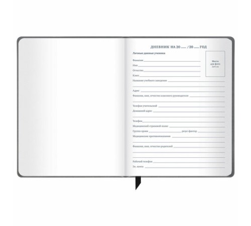 Дневник 1-11 класс 48 л., кожзам (твердая), печать, резинка, конверт, BRAUBERG, 