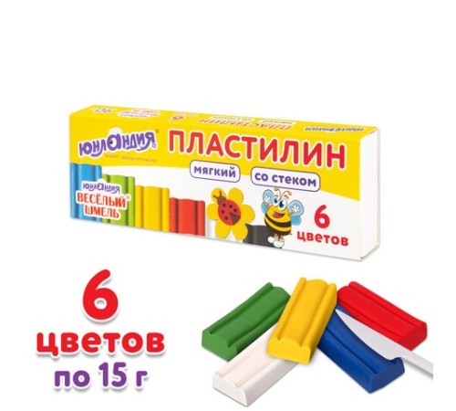 Пластилин мягкий ЮНЛАНДИЯ 