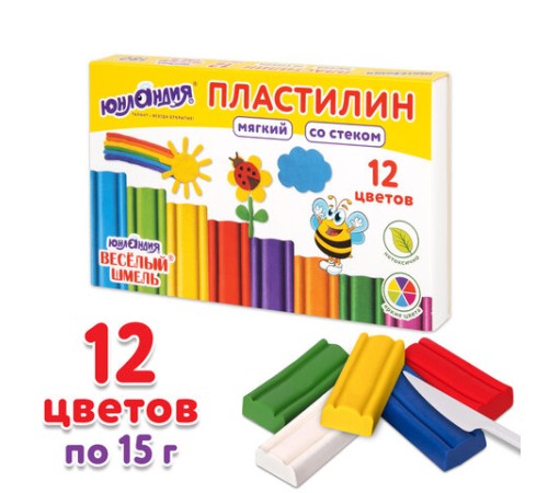 Пластилин мягкий ЮНЛАНДИЯ 