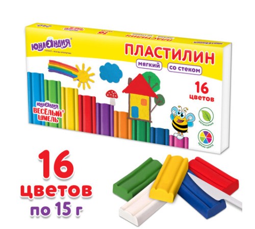 Пластилин мягкий ЮНЛАНДИЯ 