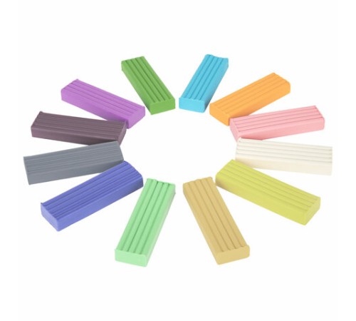 Пластилин классический пастельные цвета BRAUBERG KIDS, 12 цветов, 180 грамм, стек, 106681