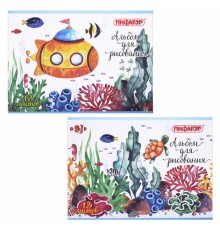 Альбом для рисования А4 12 л., скоба, обложка офсет, ПИФАГОР, 203х288 мм, 