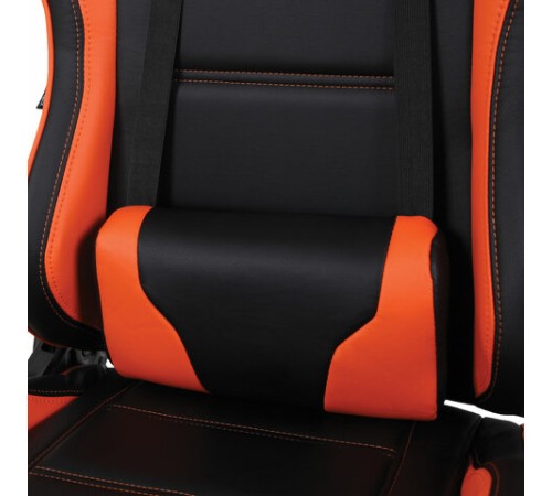 Кресло компьютерное BRABIX "GT Racer GM-100", две подушки, экокожа, черное/оранжевое, 531925 Кресло компьютерное BRABIX "GT Racer GM-100", две подушки, экокожа, черное/оранжевое, 531925
