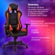 Кресло компьютерное BRABIX "GT Racer GM-100", две подушки, экокожа, черное/оранжевое, 531925