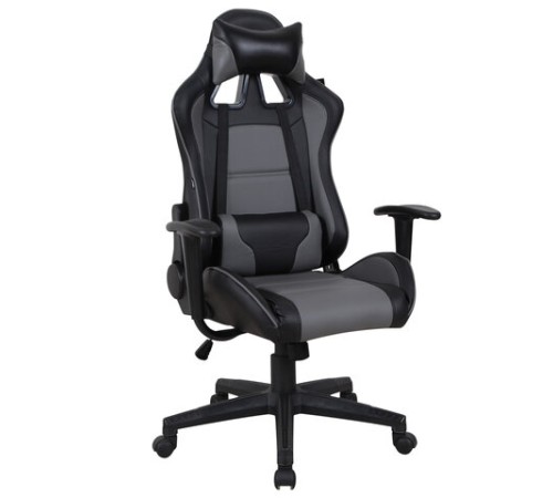 Кресло компьютерное BRABIX "GT Racer GM-100", две подушки, экокожа, черное/серое, 531926 Кресло компьютерное BRABIX "GT Racer GM-100", две подушки, экокожа, черное/серое, 531926