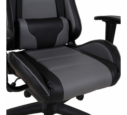 Кресло компьютерное BRABIX "GT Racer GM-100", две подушки, экокожа, черное/серое, 531926 Кресло компьютерное BRABIX "GT Racer GM-100", две подушки, экокожа, черное/серое, 531926