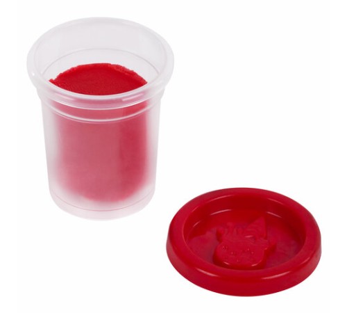 Пластилин-тесто для лепки BRAUBERG KIDS, 4 цвета, 200 г, яркие классические цвета, крышки-штампики, 106714