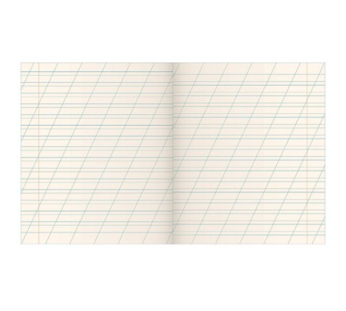 Тетрадь ЗЕЛЁНАЯ обложка 12 л., косая линия с полями, офсет № 2 ЭКОНОМ, 