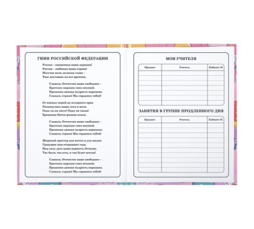 Дневник 1-4 класс 48 л., твердый, ЮНЛАНДИЯ, глянцевая ламинация, с подсказом, 