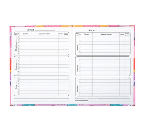 Дневник 1-4 класс 48 л., твердый, ЮНЛАНДИЯ, глянцевая ламинация, с подсказом, 