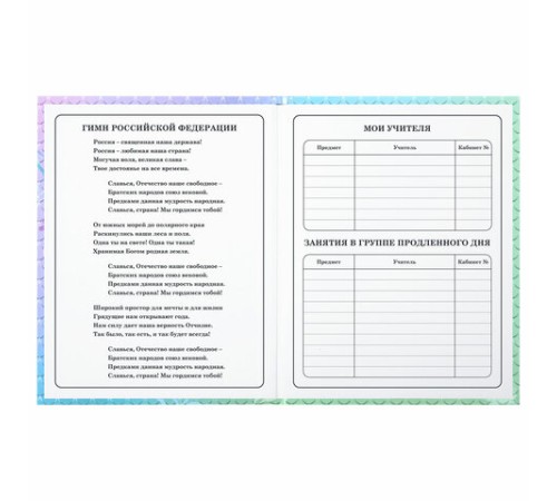 Дневник 1-4 класс 48 л., твердый, ЮНЛАНДИЯ, глянцевая ламинация, с подсказом, 