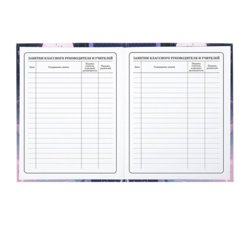 Дневник 1-4 класс 48 л., твердый, ЮНЛАНДИЯ, глянцевая ламинация, с подсказом, 