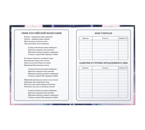 Дневник 1-4 класс 48 л., твердый, ЮНЛАНДИЯ, глянцевая ламинация, с подсказом, 