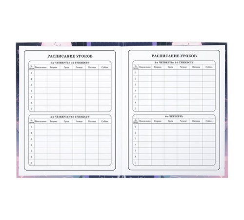 Дневник 1-4 класс 48 л., твердый, ЮНЛАНДИЯ, глянцевая ламинация, с подсказом, 