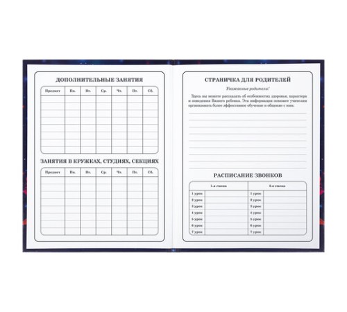 Дневник 1-4 класс 48 л., твердый, BRAUBERG, глянцевая ламинация, с подсказом, 