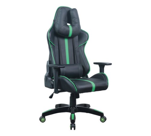 Кресло компьютерное BRABIX "GT Carbon GM-120", две подушки, экокожа, черное/зеленое, 531929 Кресло компьютерное BRABIX "GT Carbon GM-120", две подушки, экокожа, черное/зеленое, 531929