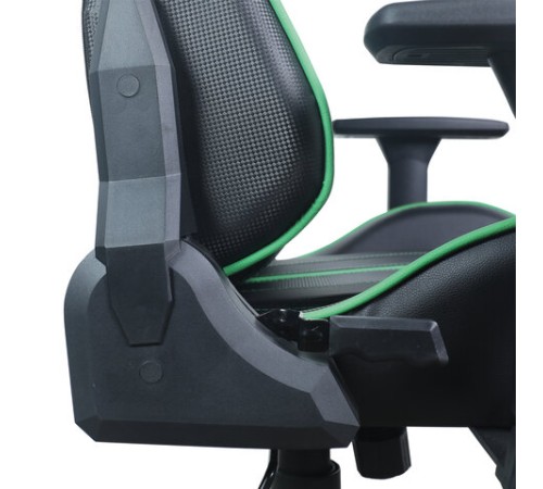 Кресло компьютерное BRABIX "GT Carbon GM-120", две подушки, экокожа, черное/зеленое, 531929 Кресло компьютерное BRABIX "GT Carbon GM-120", две подушки, экокожа, черное/зеленое, 531929