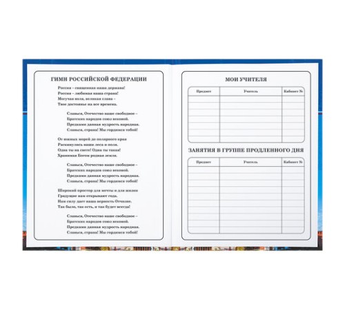 Дневник 1-4 класс 48 л., твердый, BRAUBERG, глянцевая ламинация, с подсказом, 