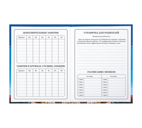 Дневник 1-4 класс 48 л., твердый, BRAUBERG, глянцевая ламинация, с подсказом, 