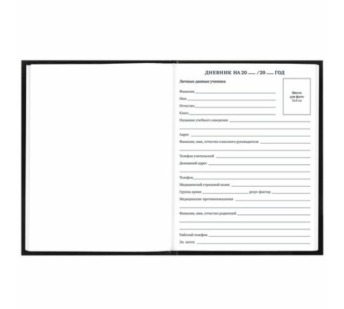 Дневник 1-11 класс 40 л., твердый, BRAUBERG, глянцевая ламинация, 