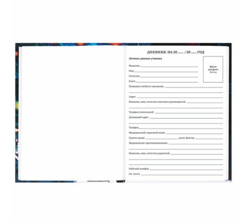 Дневник 1-11 класс 40 л., твердый, BRAUBERG, глянцевая ламинация, 