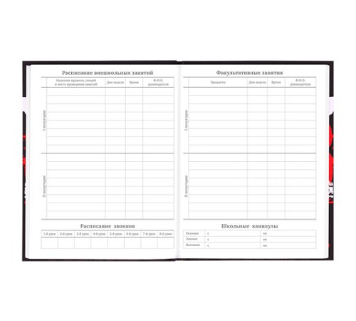 Дневник 5-11 класс 48 л., твердый, BRAUBERG, выборочный лак, с подсказом, 