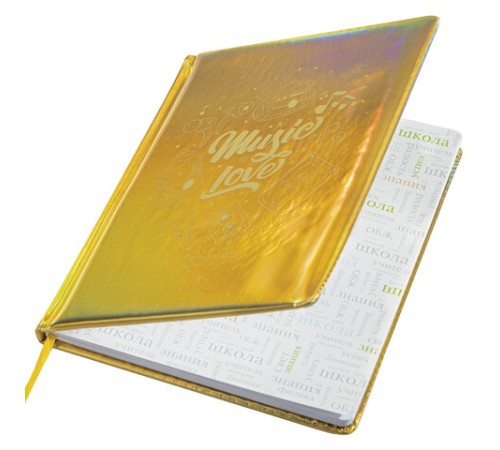 Дневник 1-11 класс 48 л., кожзам (твердая с поролоном), фольга, BRAUBERG HOLIDAY, 