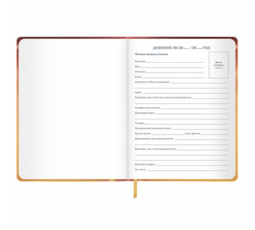 Дневник 1-11 класс 48 л., кожзам (твердая), печать, глиттер, ЮНЛАНДИЯ, 