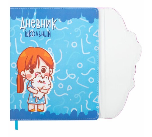 Дневник 1-11 класс 48 л., кожзам (твердая), магнитный клапан, ЮНЛАНДИЯ, 