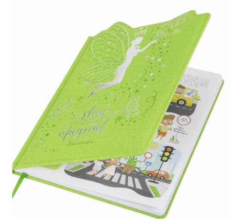 Дневник 1-4 класс 48 л., кожзам (твердая с поролоном), фигурный край, ЮНЛАНДИЯ, 