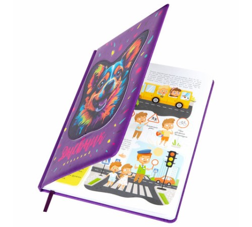 Дневник 1-4 класс 48 л., кожзам (твердая с поролоном), печать, аппликация, ЮНЛАНДИЯ, 